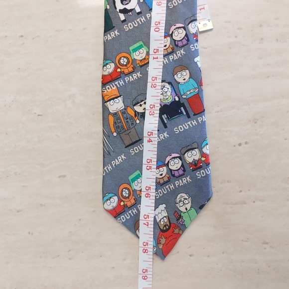 RM Style South Park Cartoon Character Novelty Print Fashion Tie Mens Workwear - Picture 10 of 11